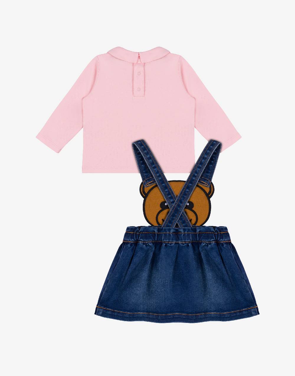 Love Moschino Completo blusa e gonna salopette Moschino Teddy Bear Offerte