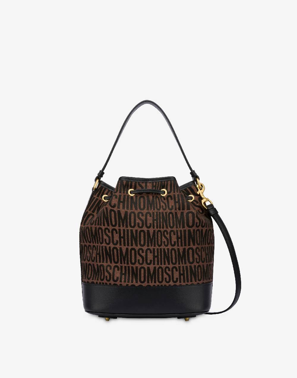 Love Moschino Borsa a secchiello in nylon Allover Logo Italy
