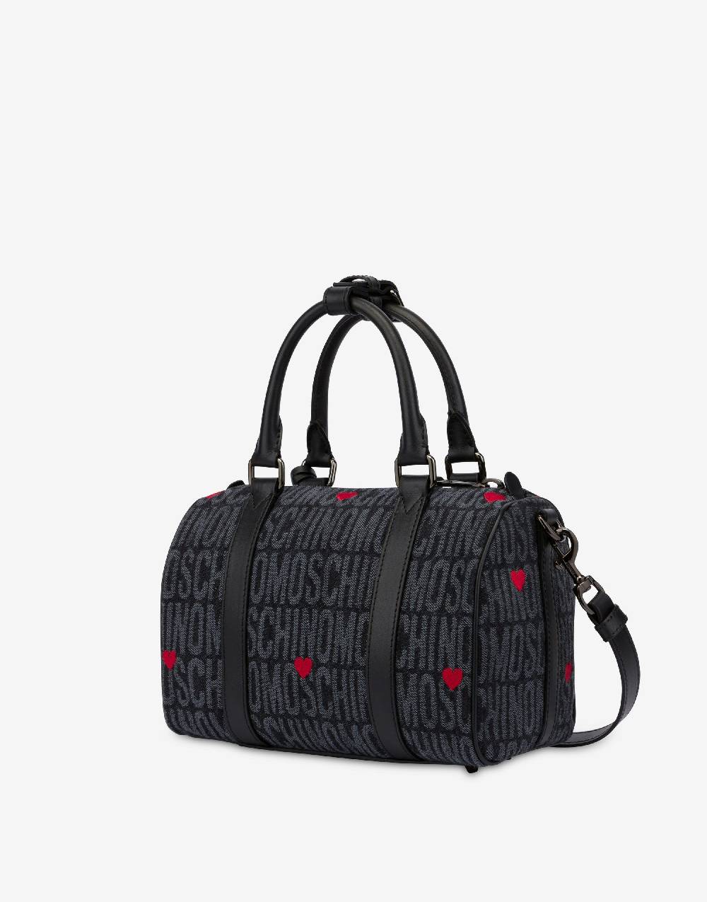 Love Moschino Borsa a bauletto con cuori Allover Logo Qualità