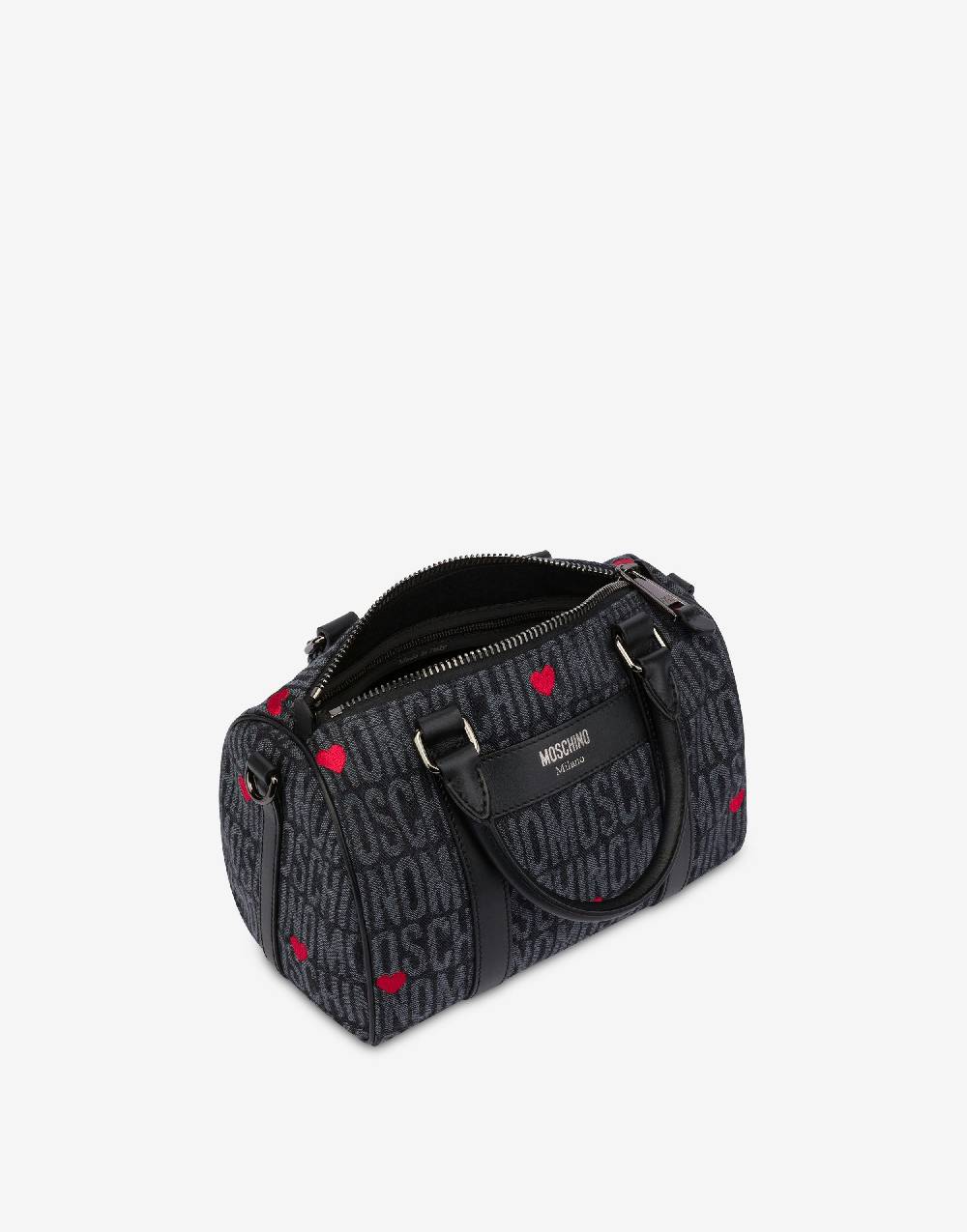 Love Moschino Borsa a bauletto con cuori Allover Logo Qualità