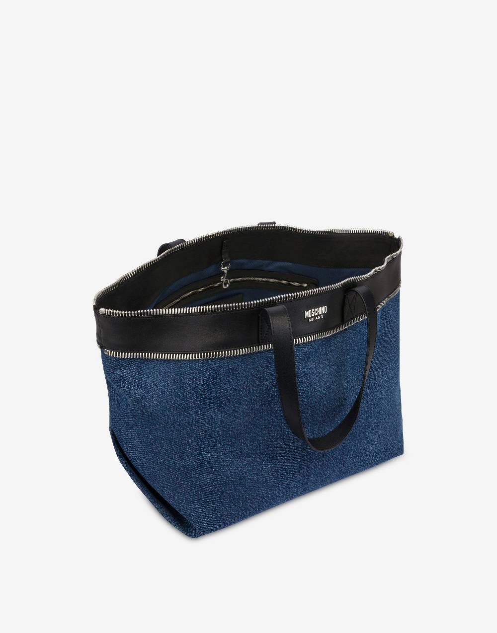 Love Moschino Shopper in denim Moschino Rider Shopping Online