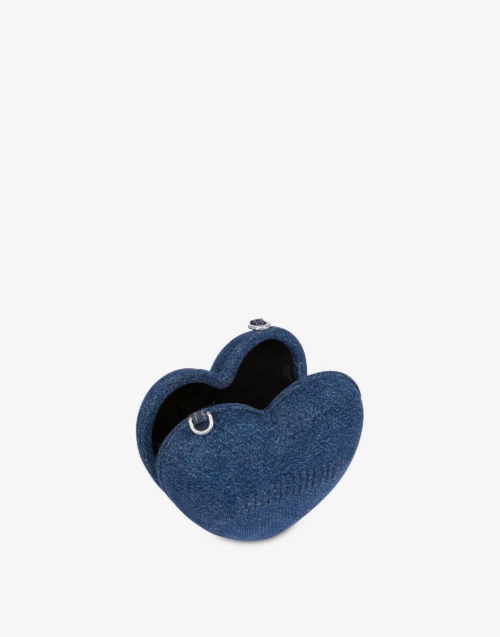 Love Moschino Moschino Heartbeat bag in denim con logo Presa