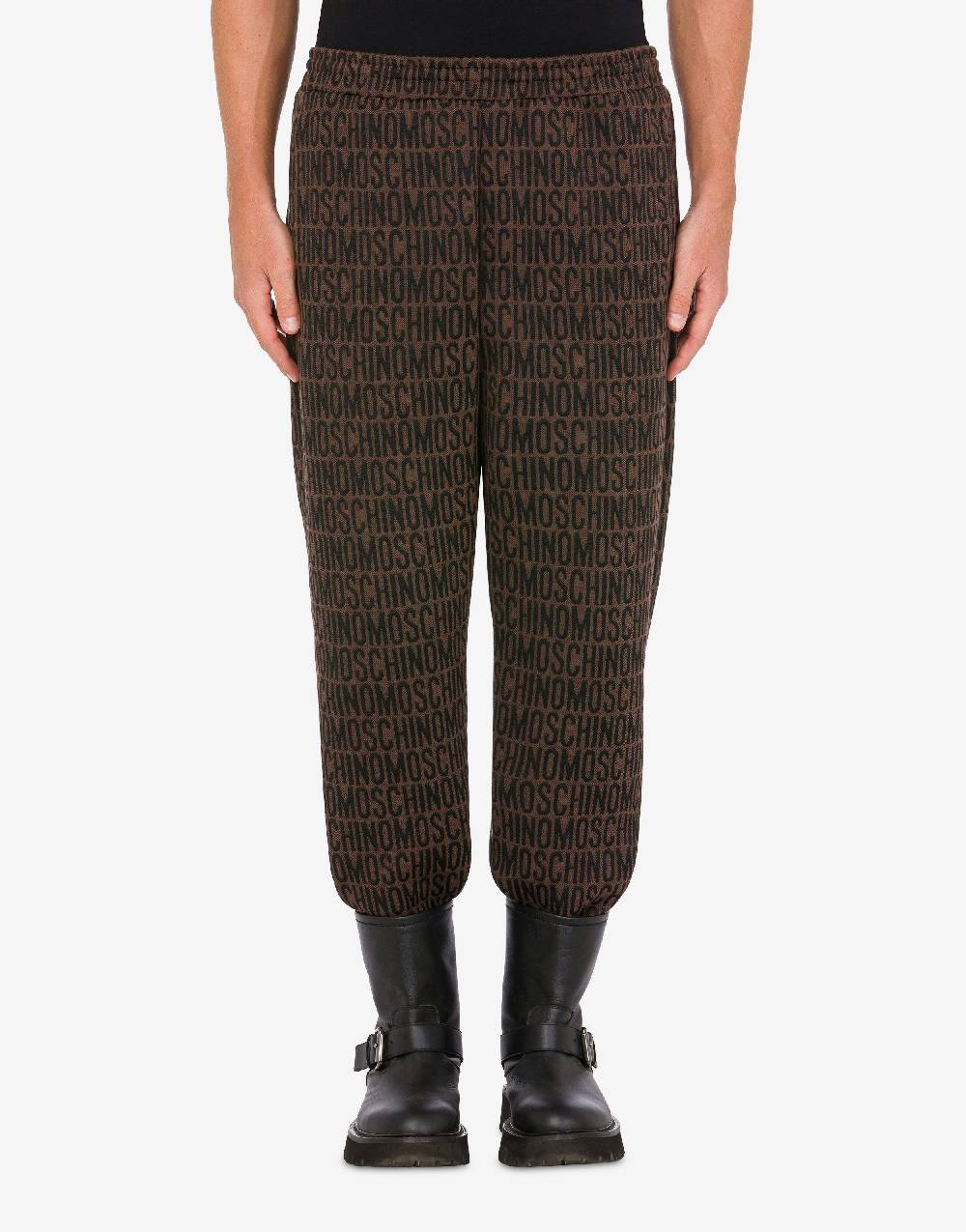 Love Moschino Jogging in felpa jacquard Allover Logo 2025