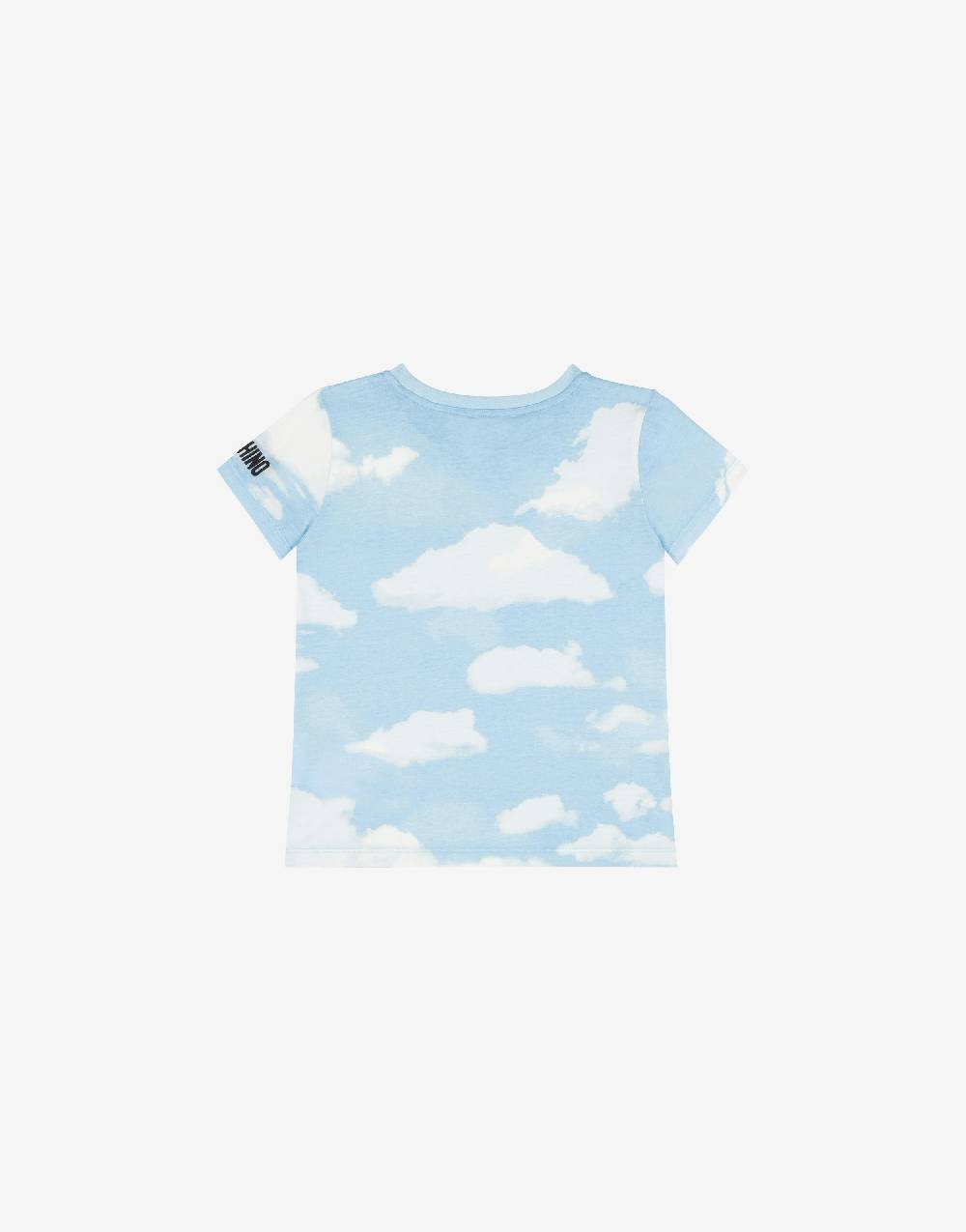 Love Moschino T-shirt in jersey Allover Clouds Liquidazione