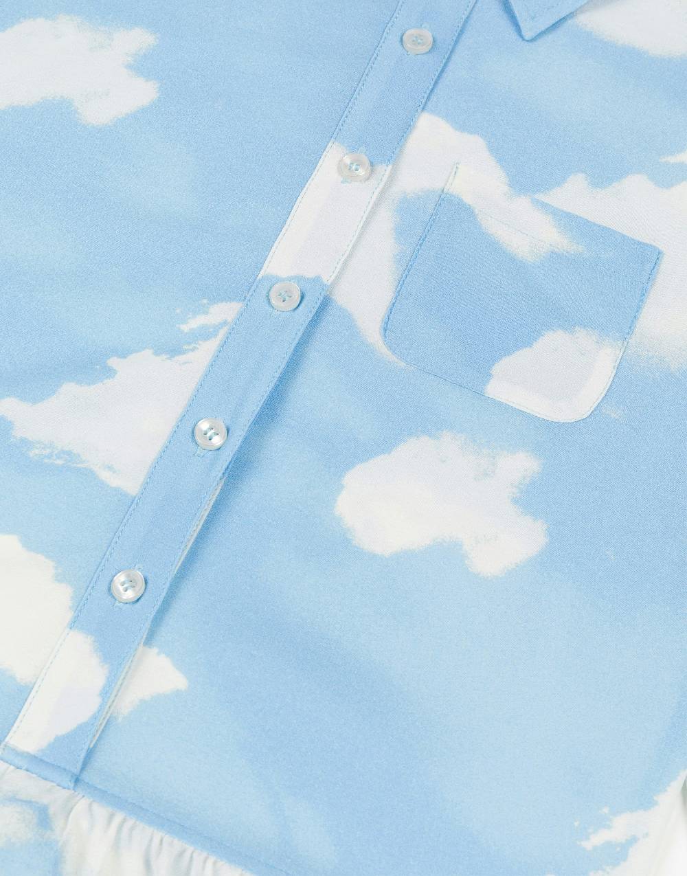 Love Moschino Abito in crêpe Allover Clouds Sottocosto