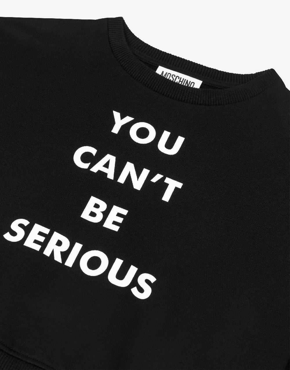 Love Moschino Felpa in cotone You Can't Be Serious Offerte