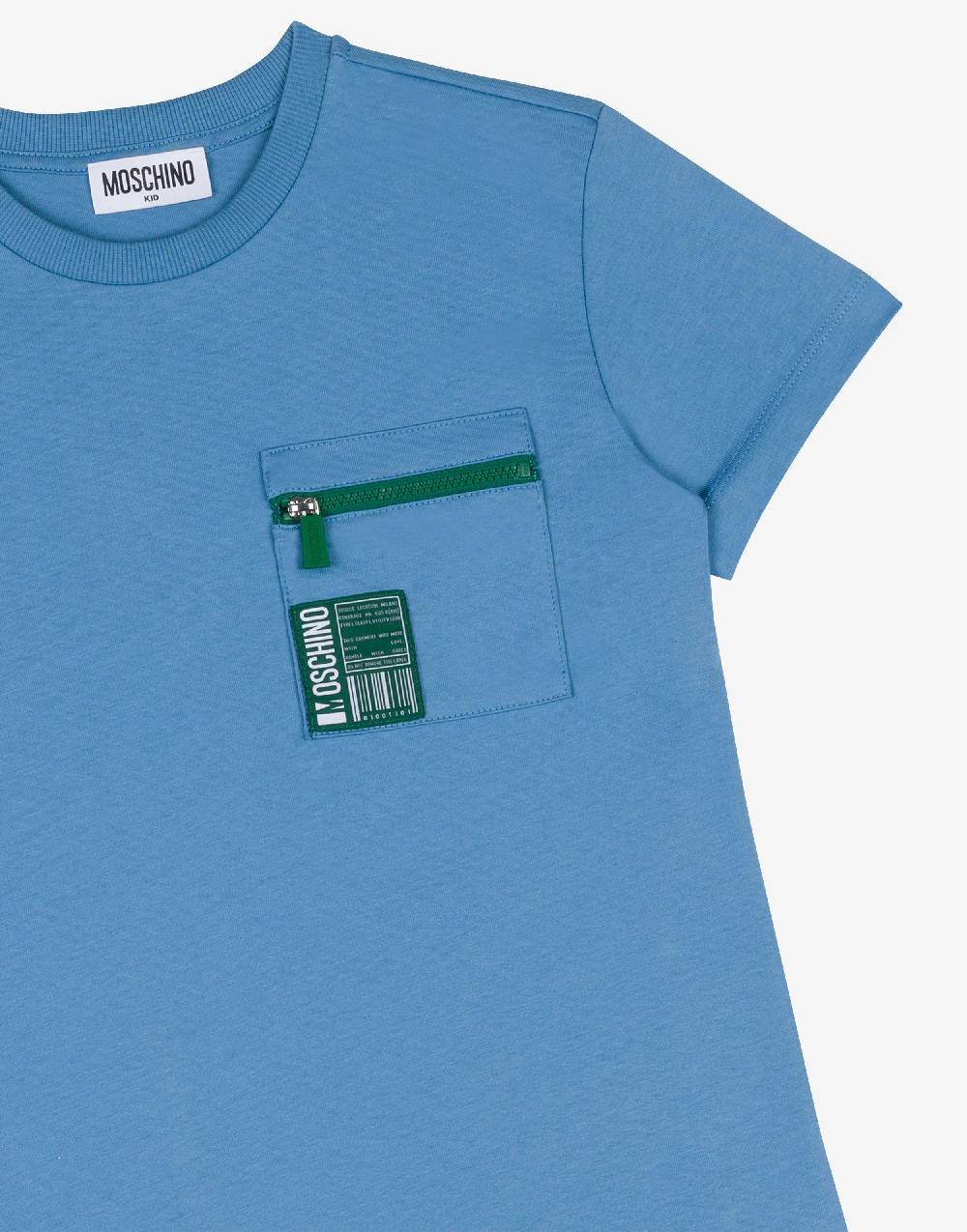 Love Moschino T-shirt in jersey Barcode Patch Fino al 50% di sconto
