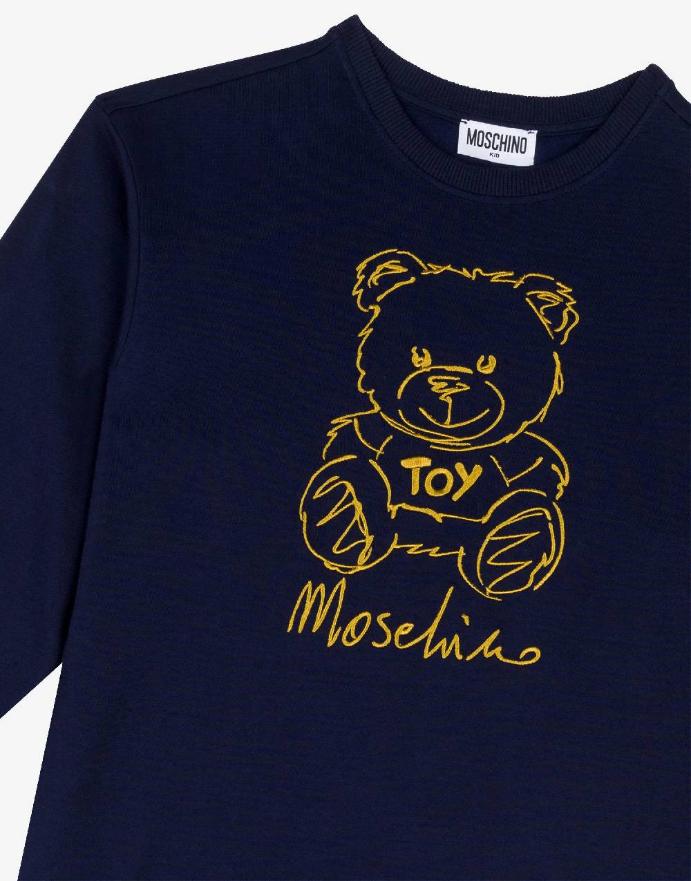 Love Moschino Abito in felpa Teddy Embroidery Nuova