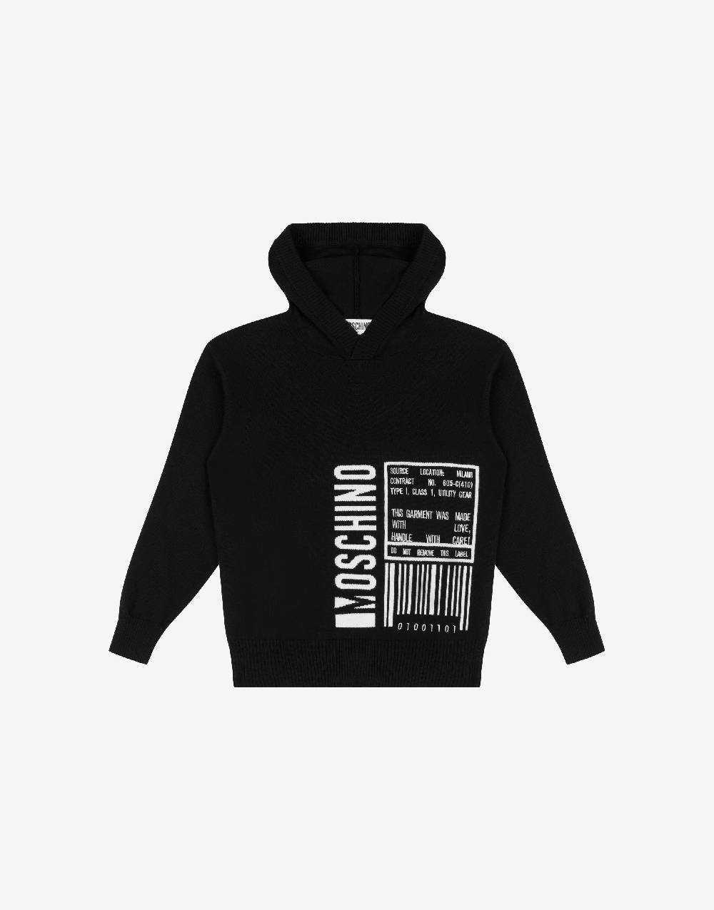 Love Moschino Maglia con cappuccio Barcode