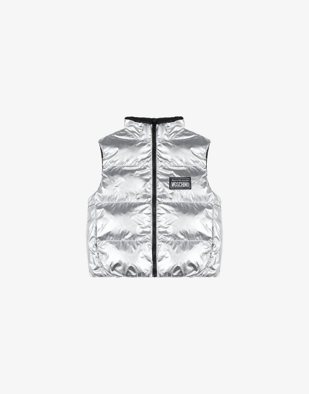 Love Moschino Gilet imbottito in nylon reversibile