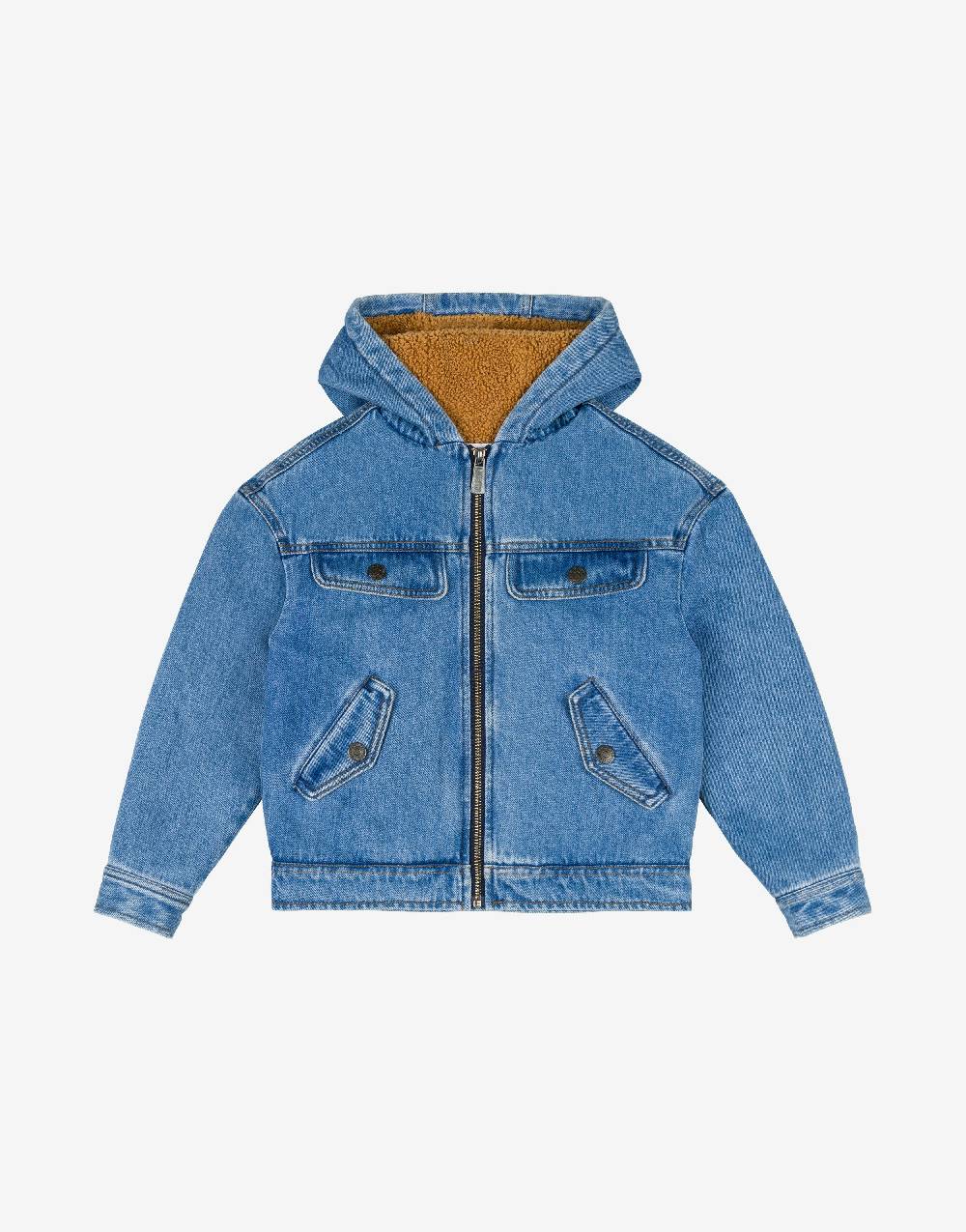 Love Moschino Giacca in denim con cappuccio Embossed Logo Qualità