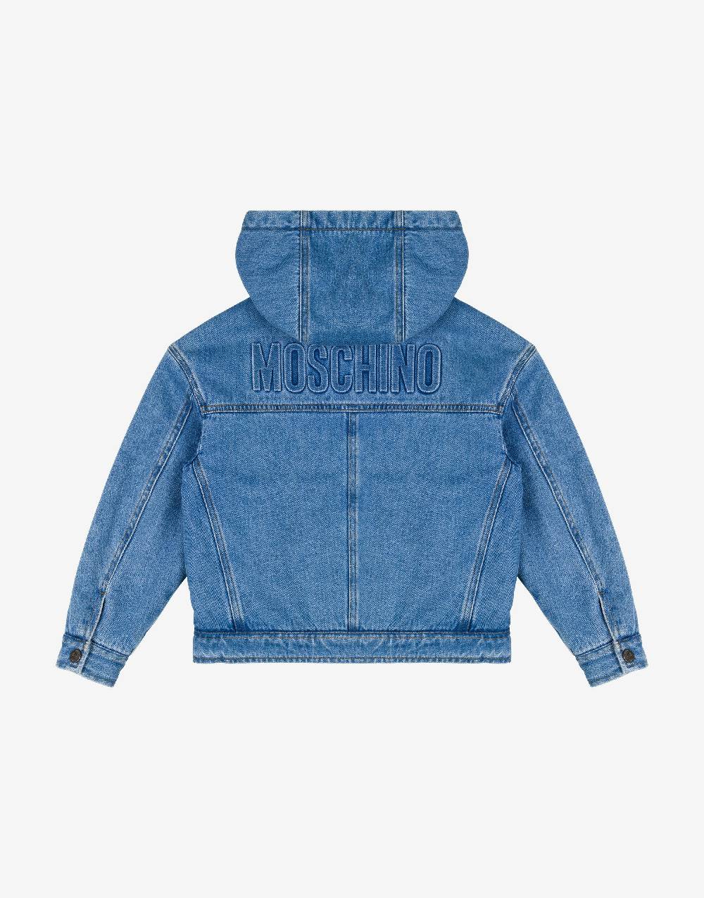 Love Moschino Giacca in denim con cappuccio Embossed Logo Qualità