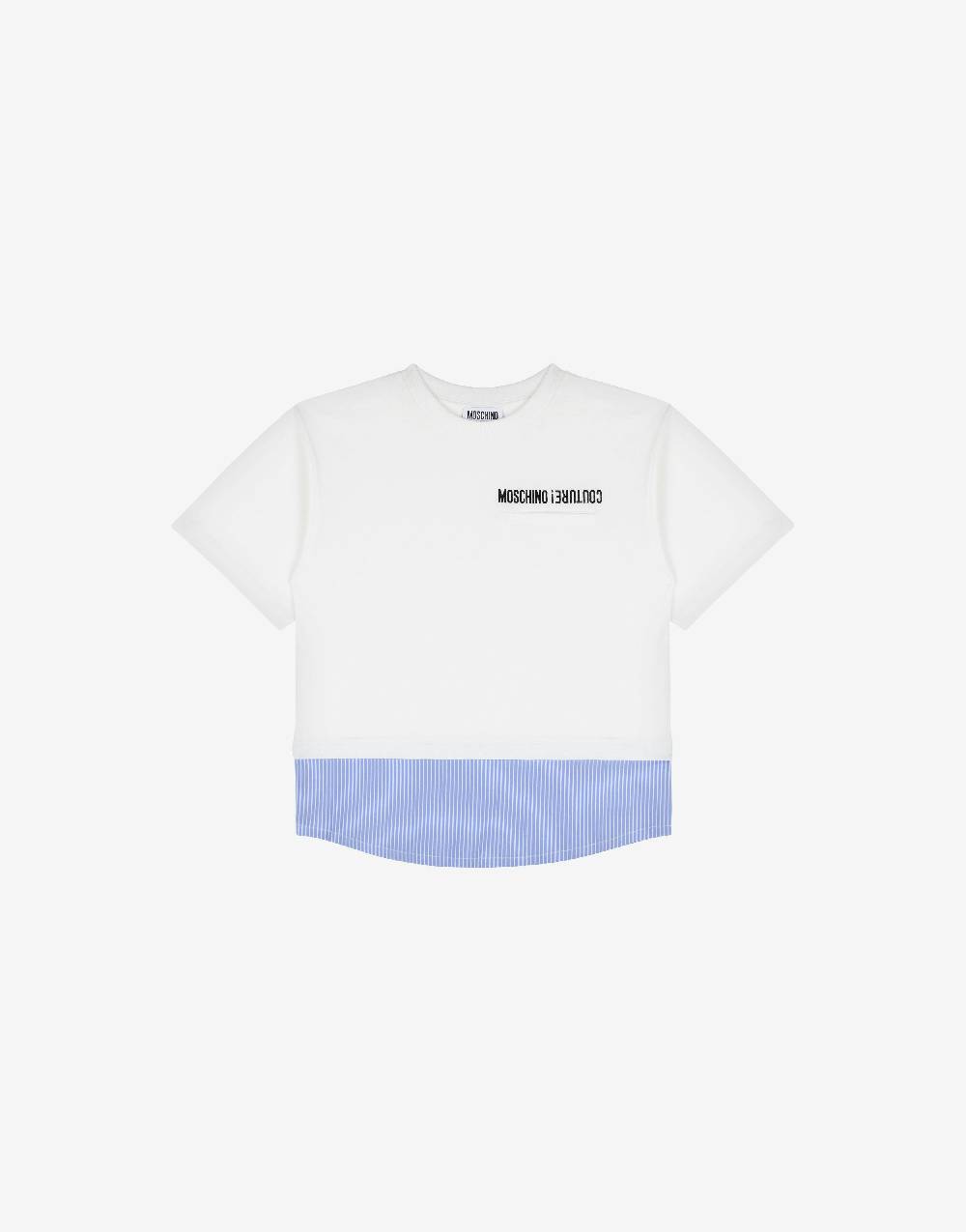 Love Moschino Maxi t-shirt in jersey Upside Down Logo Spedizione Gratuita