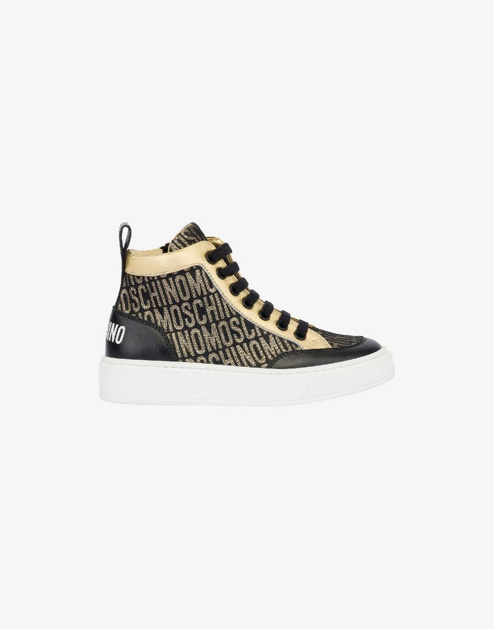 Love Moschino Sneakers alte Allover Logo Qualità Garantita