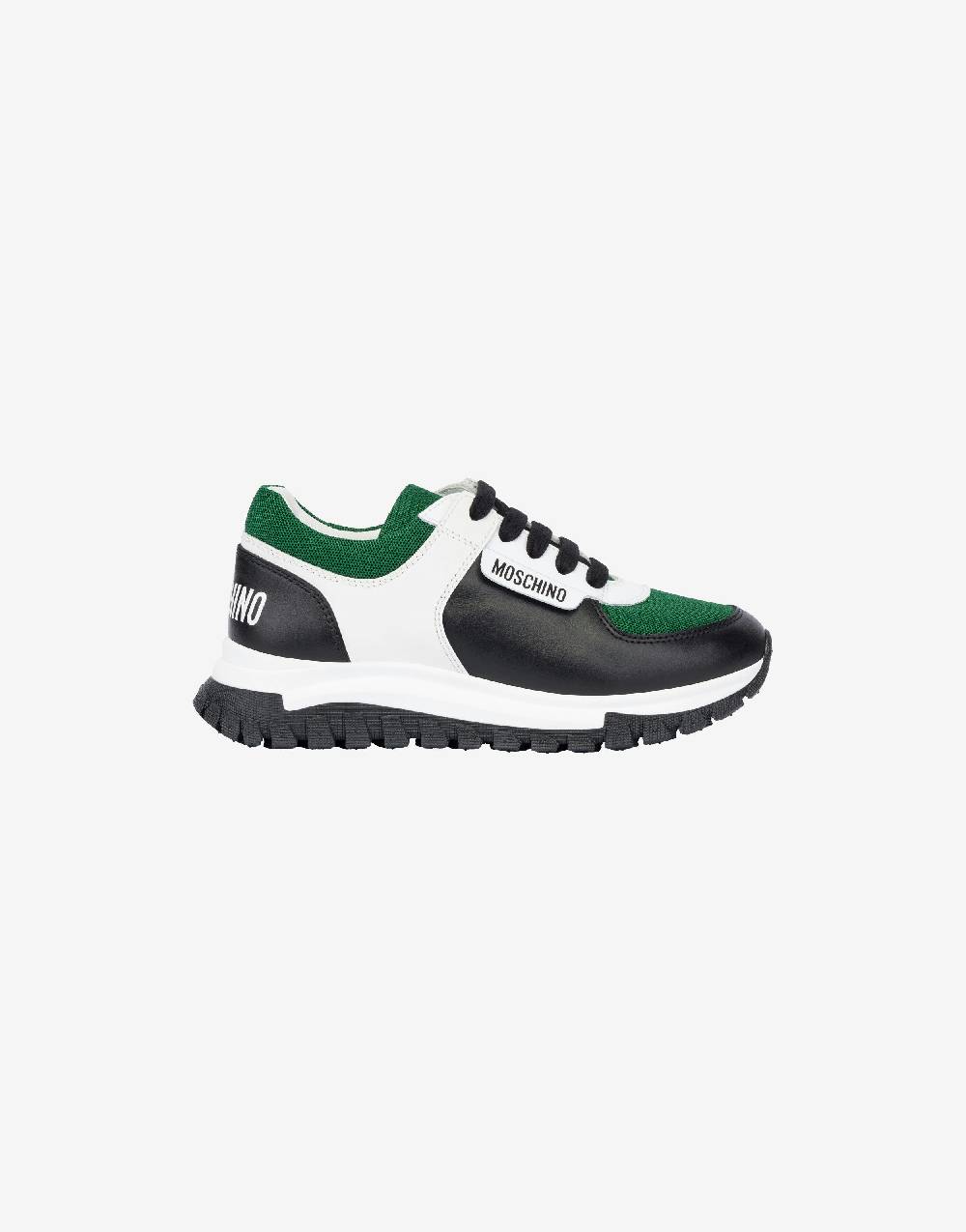 Love Moschino Sneakers running in rete e vitello Sconto
