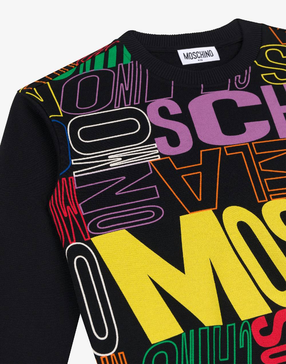 Love Moschino Felpa in cotone Allover Logo Outlet