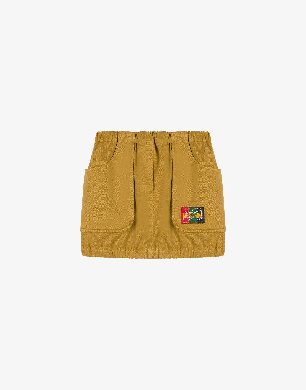 Love Moschino Gonna in gabardina di cotone School Patch