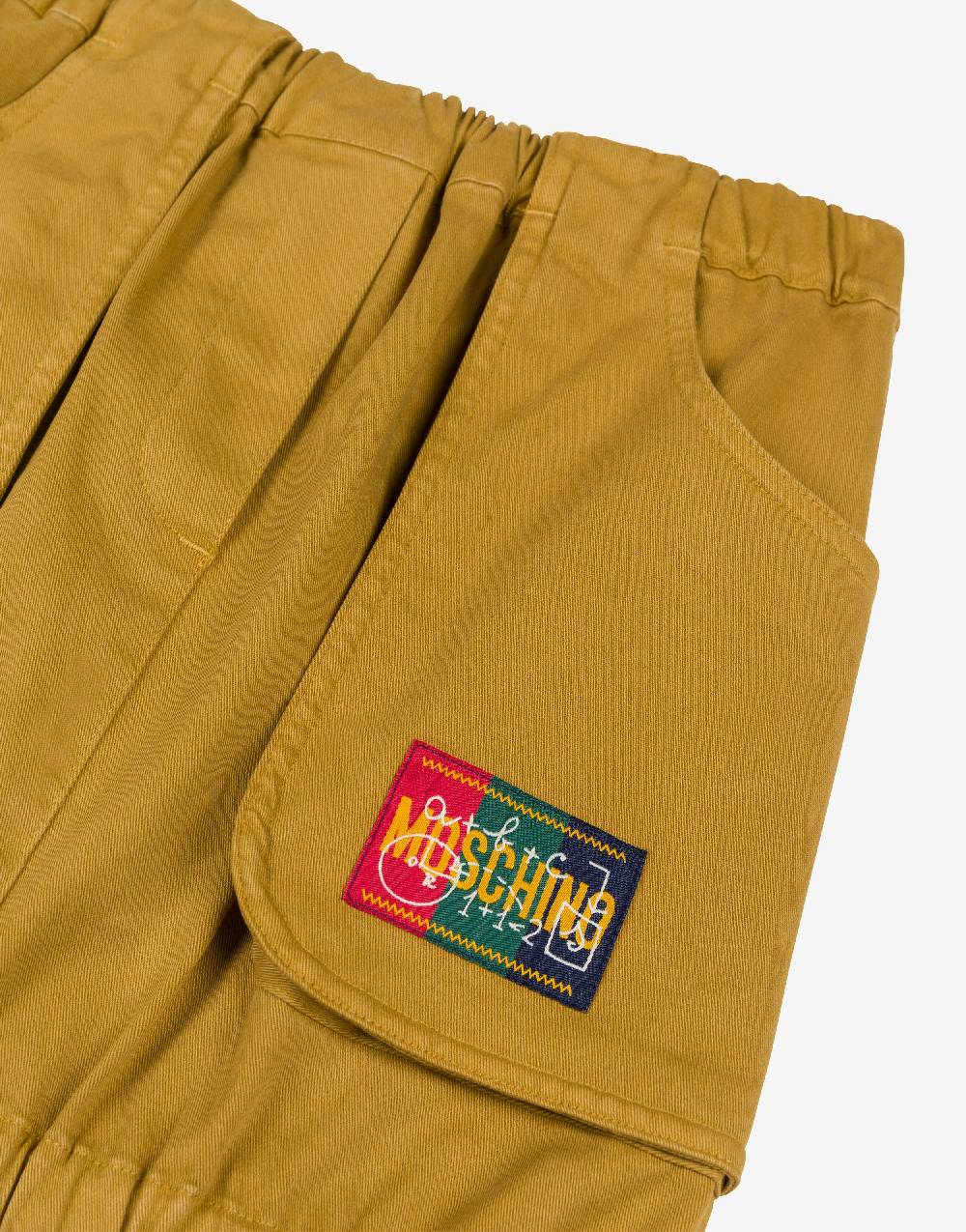 Love Moschino Gonna in gabardina di cotone School Patch Spedizione gratuita