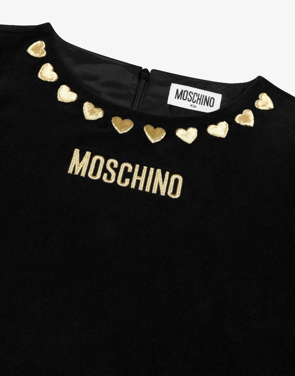 Love Moschino Abito in velluto Heart Embroidery Negozio online di fabbrica