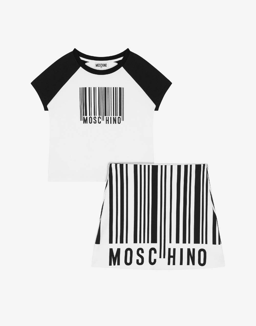 Love Moschino Completo t-shirt e gonna Barcode Offerta esclusiva