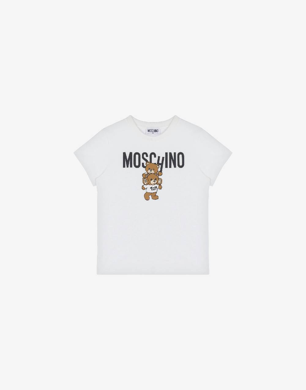 Love Moschino T-shirt in jersey Teddy Logo Offerta Anniversario