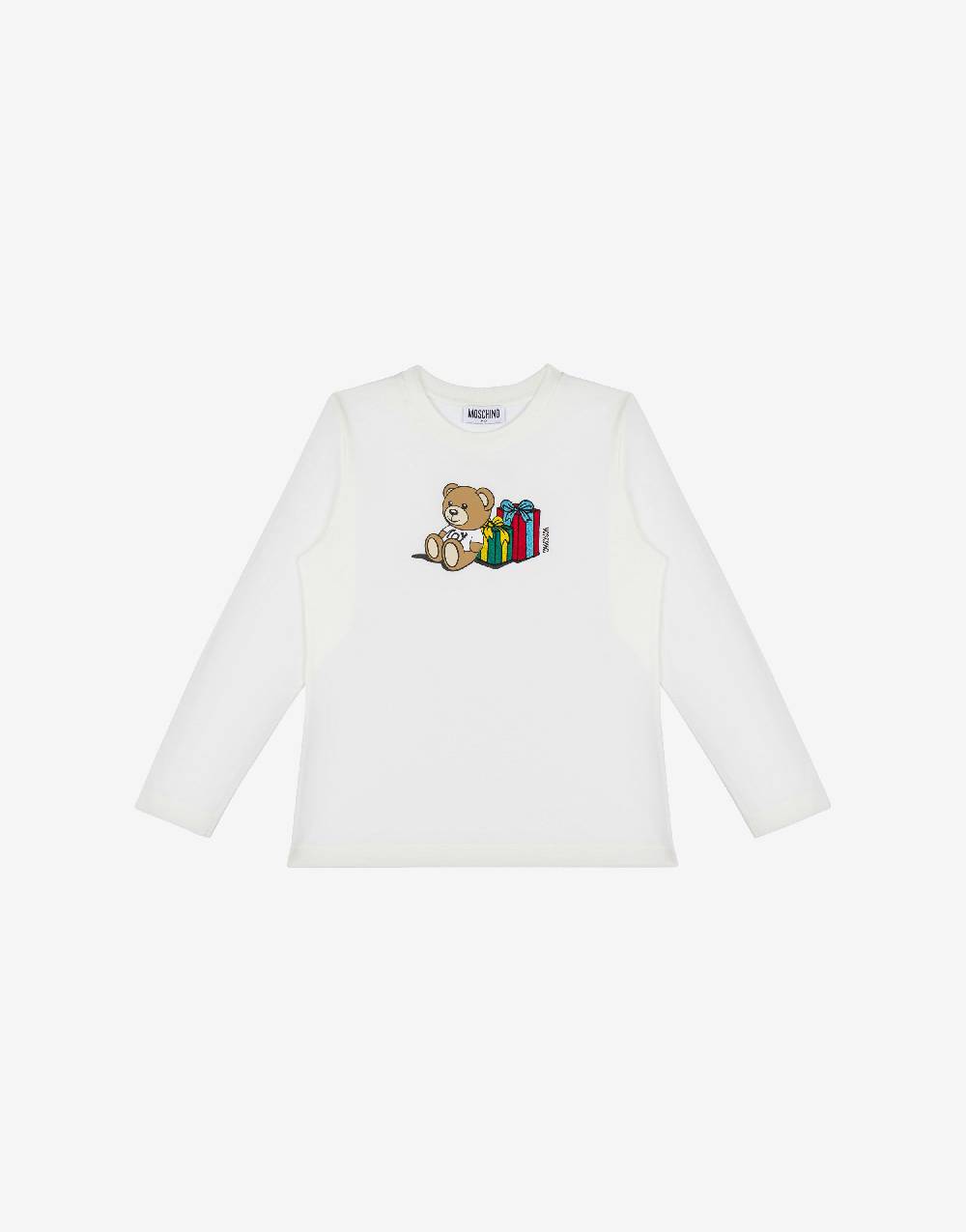 Love Moschino T-shirt in jersey Teddy Holiday Offerta migliore