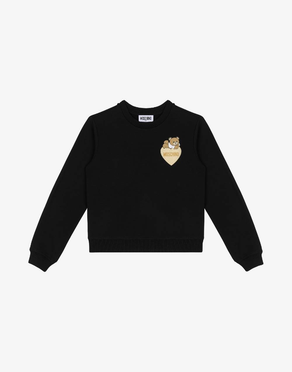 Love Moschino Felpa in cotone Lovely Teddy Bear