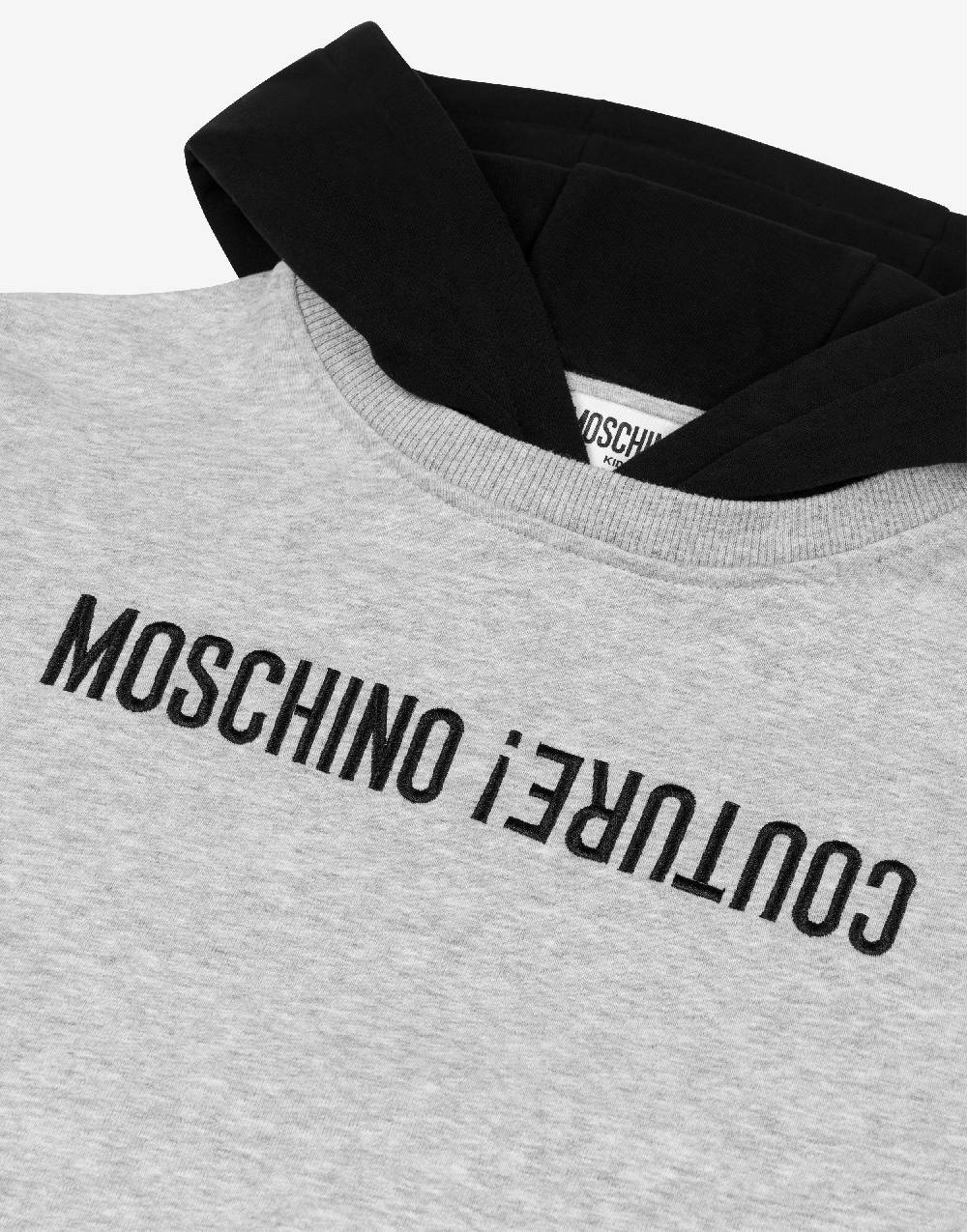 Love Moschino Felpa con cappuccio Upside Down Logo Offerta temporanea