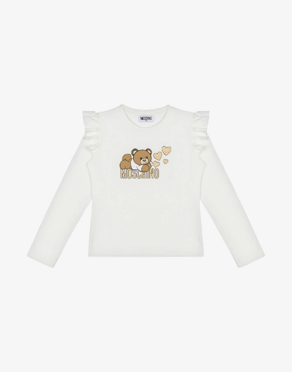 Love Moschino T-shirt con ruches Lovely Teddy Bear Offerte esclusive