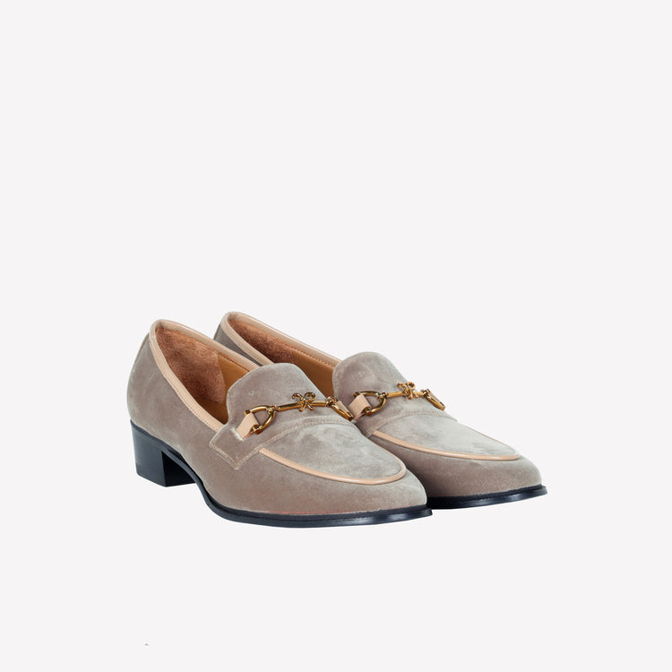 Roberto Festa MOCASSINO IN VELLUTO VOLPE CON ACCESSORIO MORSETTO ORO AXEL Offerta speciale della fabbrica