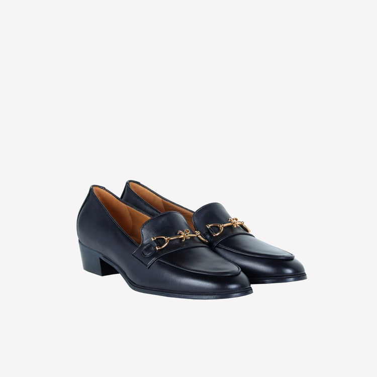 Roberto Festa MOCASSINO IN NAPPA CON ACCESSORIO MORSETTO ORO AXEL Sostegno trimestrale