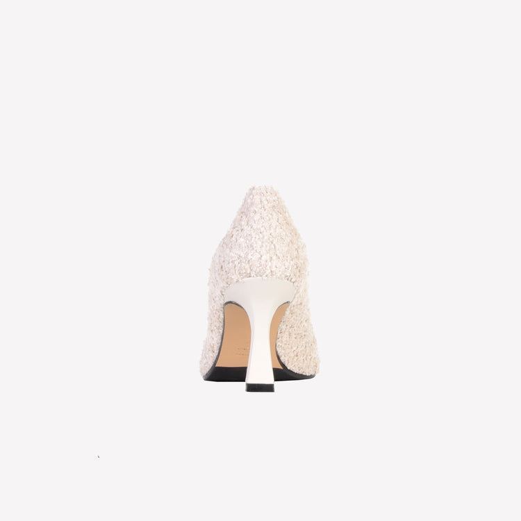 Roberto Festa DÉCOLLETÉ IN BOUCLÉ BIANCO CON ACCESSORIO STRASS LILLY Acquista Ora