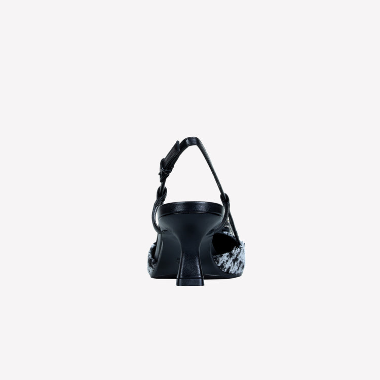 Roberto Festa slingback in poule nero e accessorio strass stefy Vendita Calda