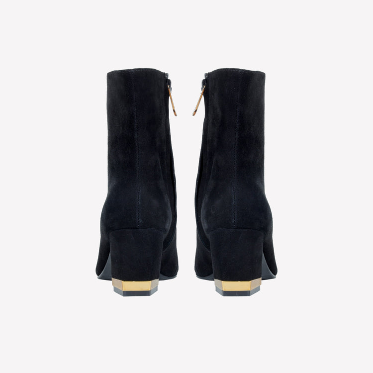 Roberto Festa ANKLE BOOT IN CAMOSCIO CON DETTAGLIO METALLICO COLOR ORO AMBRATO RISAS Prezzo di fabbrica