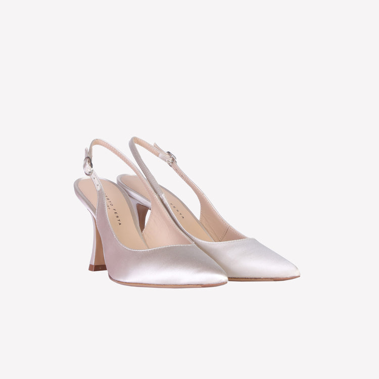 Roberto Festa SLINGBACK IN RASO PERLA LAVINIA Offerta Giorno del Papà