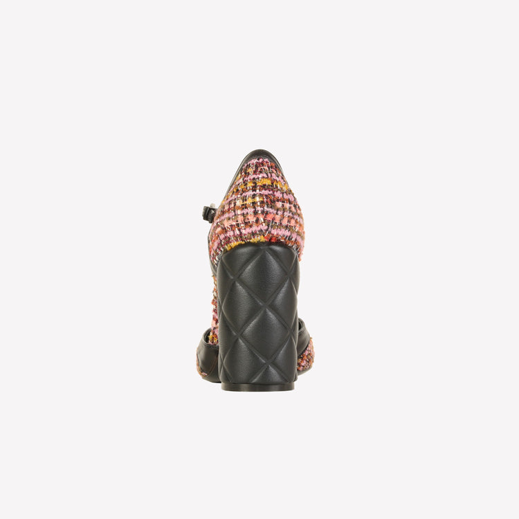 Roberto Festa DÉCOLLETÉ T-STRAP IN BOUCLÉ MULTICOLOR OLIMPYA Lightning offer