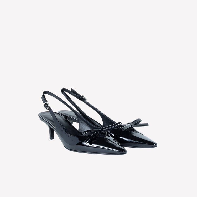 Roberto Festa SLINGBACK IN VERNICE NERA CON FIOCCHETTO SENYA Bestseller