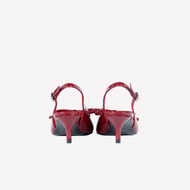 Roberto Festa SLINGBACK IN VERNICE ROSSA CON FIOCCHETTO SENYA Offerte stagionali