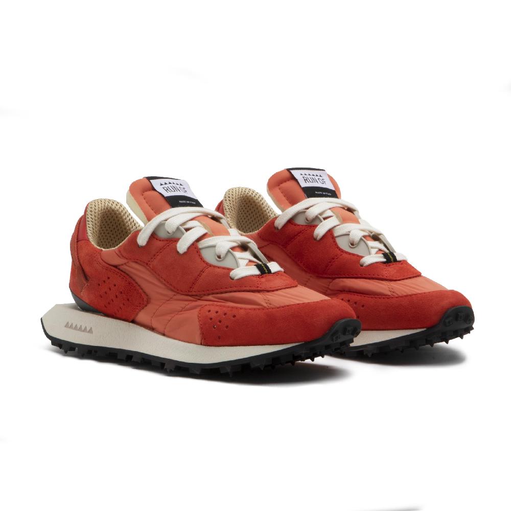 ﻿RUN OF Argo scarpe da ginnastica in pelle scamosciata e nylon rosso mattone Sconto