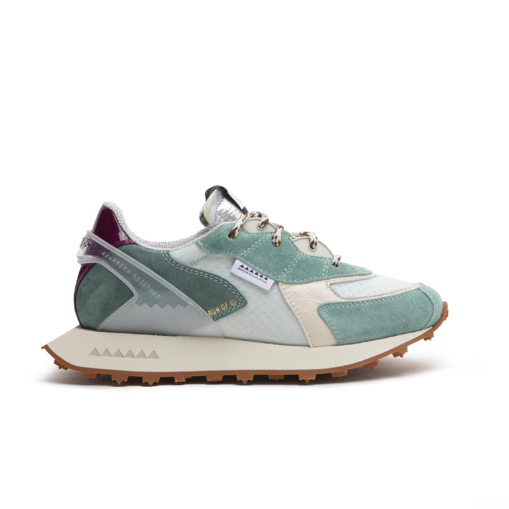 RUN OF Kalmia sneakers in pelle scamosciata e rete di nylon con talloncino in pelle |% RUN OF% Vendita Calda