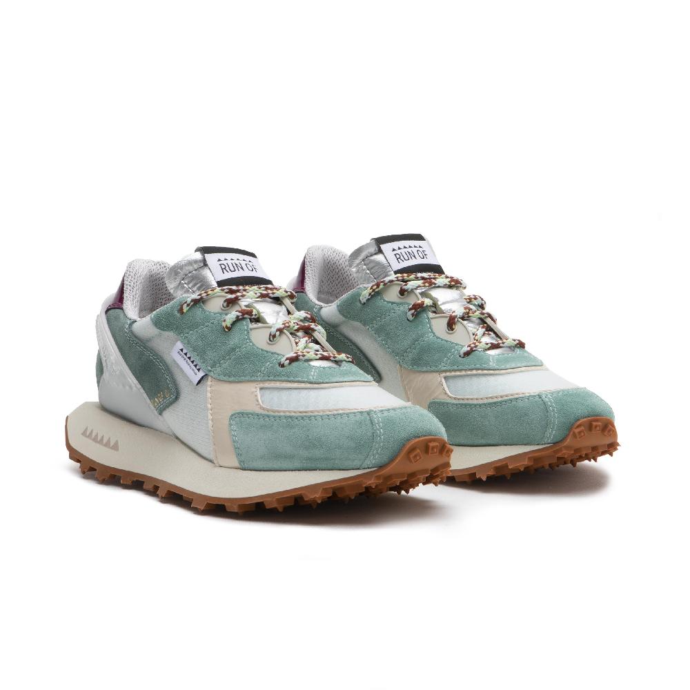 RUN OF Kalmia sneakers in pelle scamosciata e rete di nylon con talloncino in pelle |% RUN OF% Vendita Calda