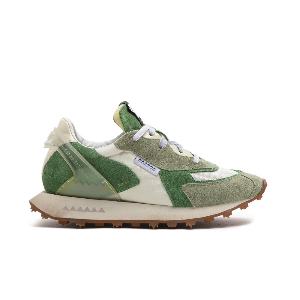 RUN OF Mango sneakers in pelle e nylon con talloncino in pelle Vendita Economica