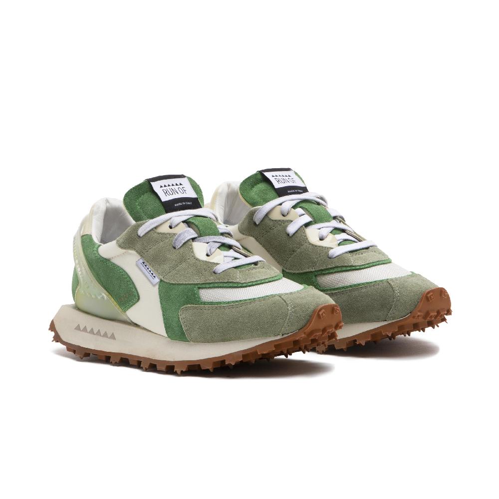 RUN OF Mango sneakers in pelle e nylon con talloncino in pelle Vendita Economica