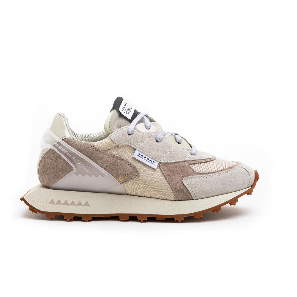 RUN OF Finch sneakers in pelle scamosciata e mesh marrone Saldi Di Fabbrica