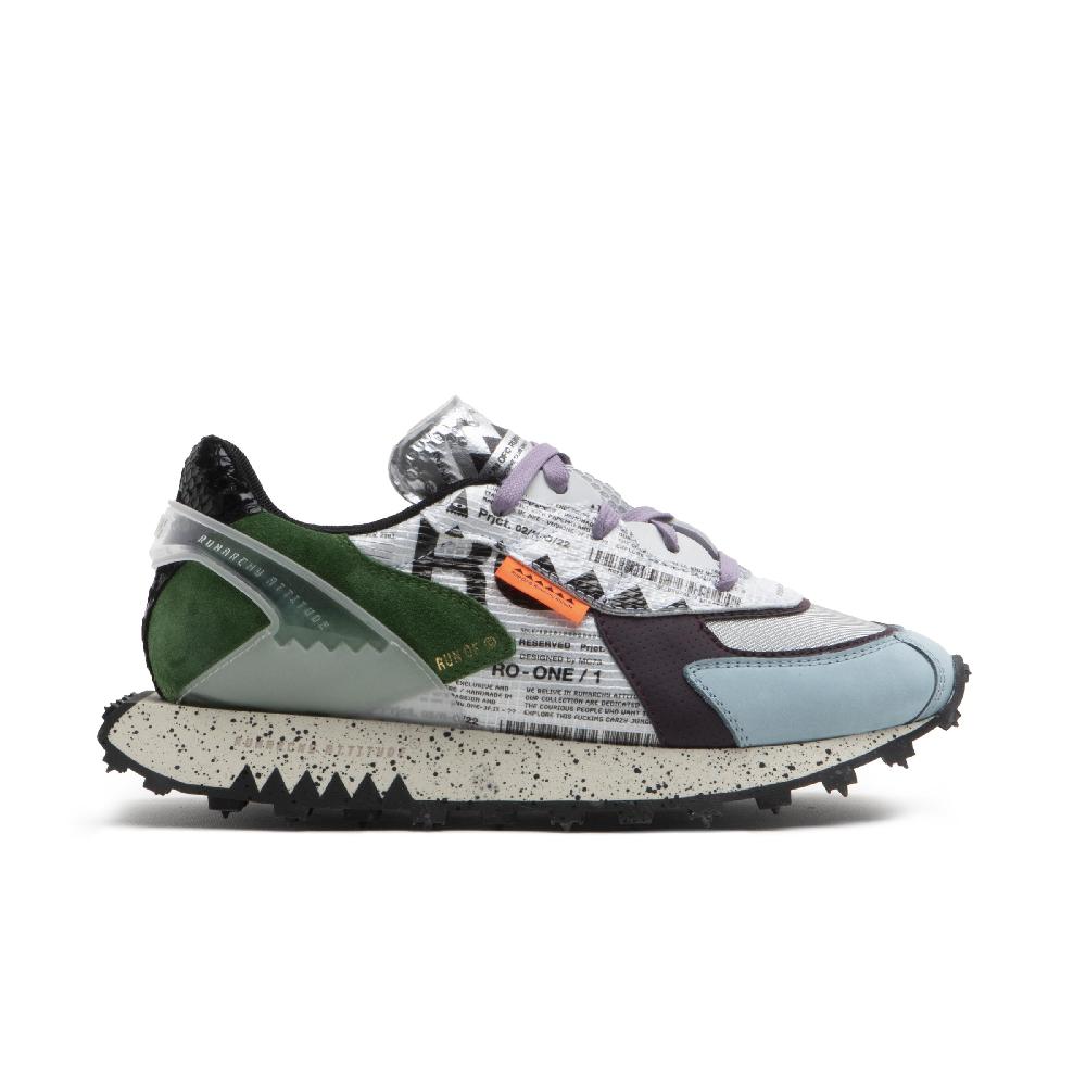 RUN OF Ro1 Blood sneakers in pelle nylon pelle scamosciata e rete 2025
