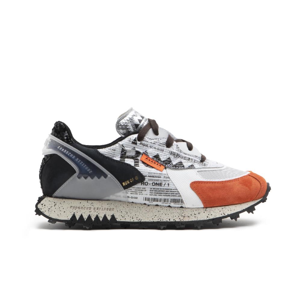 RUN OF Ro1 Hype sneakers in pelle nylon pelle scamosciata e rete In Linea