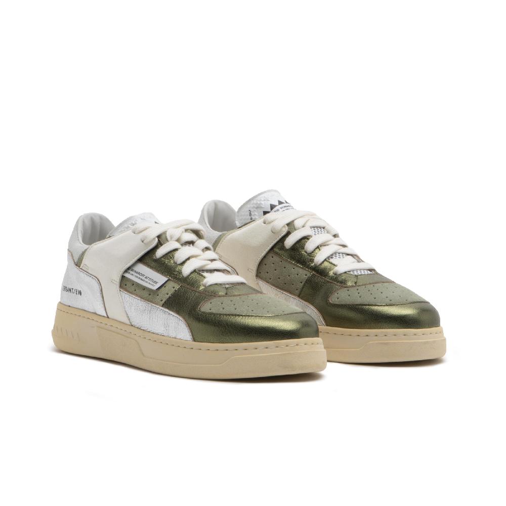 RUN OF Bessmer sneakers in pelle colorata metallizzata e pelle scamosciata Qualità Garantita