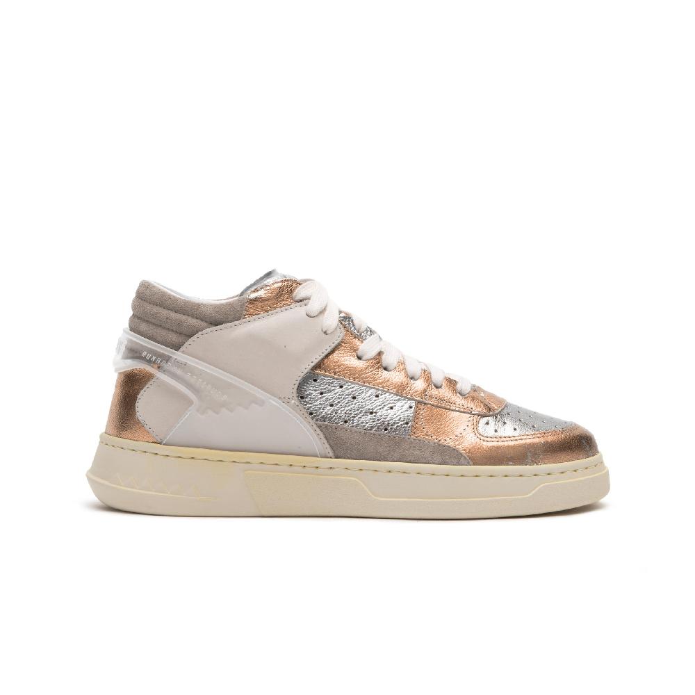 RUN OF Bronze Mid sneakers mid in pelle di colori metallizzati Promozione Limitata