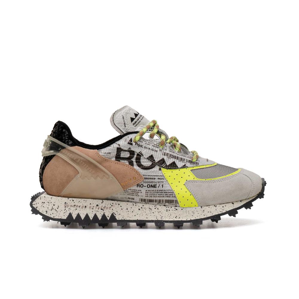 RUN OF Ro1 Raji sneakers in pelle nylon pelle scamosciata e rete Economico
