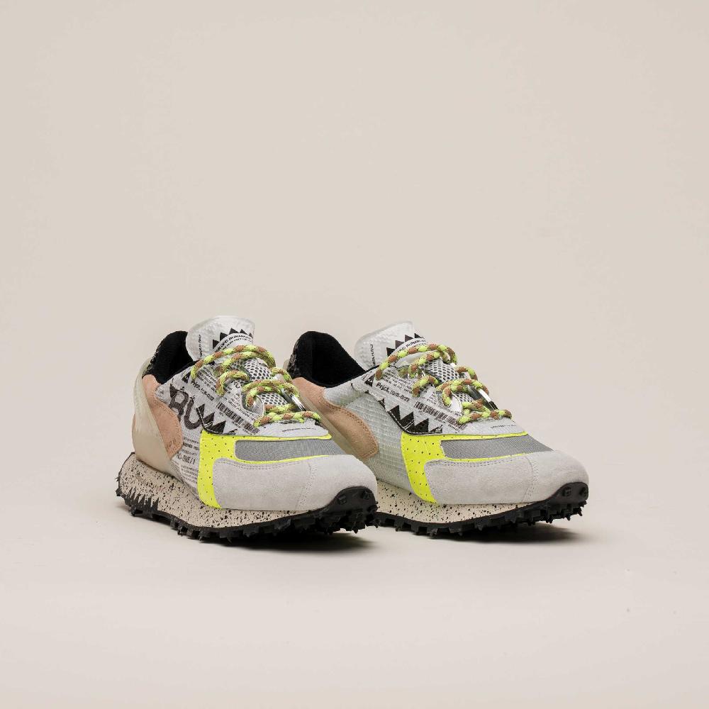 RUN OF Ro1 Raji sneakers in pelle nylon pelle scamosciata e rete Economico